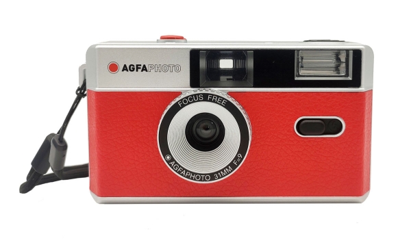AgfaPhoto Reusable Photo Camera red, analoge Kleinbildkamera